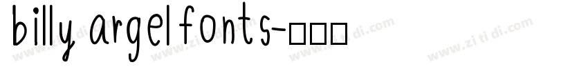 billy argel fonts字体转换